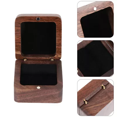  Wooden Jewelry Box Engagement Ring Boxes Holder Bearer Wedding Mens Rings For • $9.78