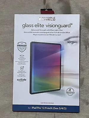 $38 • Buy Invisible Shield Glass Elite Visionguard+ For IPad Pro Gen 5/4/3 (12.9in)