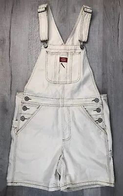 Dickies Overalls Shorts Off White Beige Adult / Women’s Size Small (Waist 34 In) • $42.80