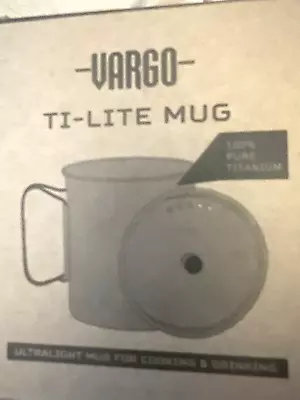 Vargo Titanium Ti-Lite 750 Mug-Ultra Lightweight W/ Foldable Handles & Mesh Bag • $39.99