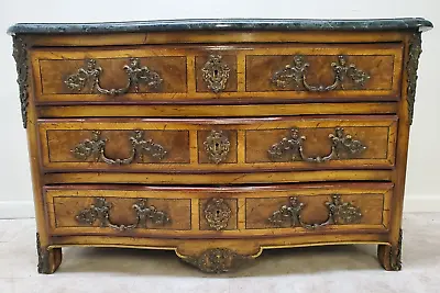 Antique French Louis XV Chest Of Drawers Walnut Bronze Marble Top 19th Century • $13495.50