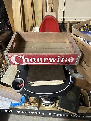 $125 • Buy Vintage CHEERWINE Wooden Soda Bottle Crate Salisbury, NC