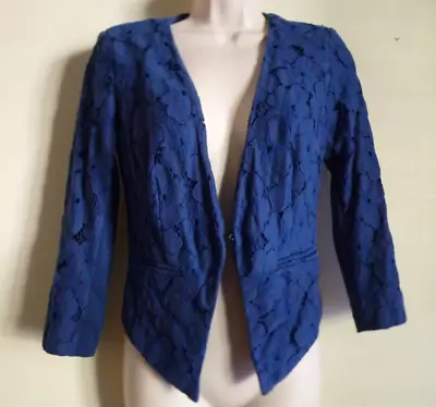 **ECI NEW YORK** Women's Fully Lined Blazer Coat Size ((4)) 46% Cotton*54% Nylon • $2.99