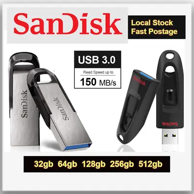 $119 • Buy USB 3.0 Flash Drive SanDisk Ultra CZ48 CZ73 64GB 128GB 256GB Memory Pen Drive