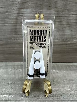 Morbid Metals Taper Solid White Basic W Plug 4 Pk 0g Ear Plug Body Jewelry NEW • $8.99