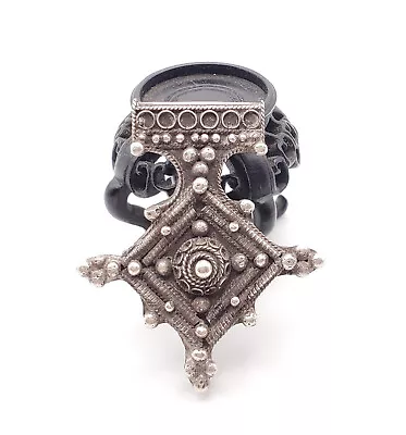 Moroccan Berber Old Traditional 925 Silver Cross PendantBerber Talisman • $195.95