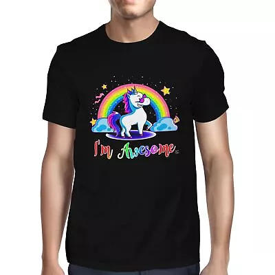 1Tee Mens I'm Awesome Unicorn Cute T-Shirt • £7.99