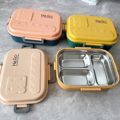 $18.95 • Buy 3 Grid Stainless Steel Bento Thermal Insulation Lunch Box Food Container