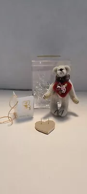 Little Gem 3  Gray Teddy Bear With Heart Nib • $25