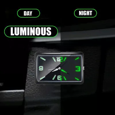 Luminous Black Clock Quartz Analog Watch Stick On Clock Car Interior Accessories • $8.01