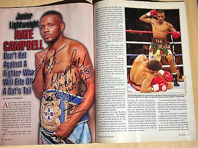 Autographed Nate Campbell “Galaxy Warrior” Ring Magazine Boxing Champion Signed • $25