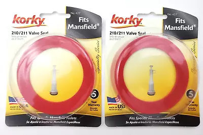 Lot Of 2 Korky No 427 Valve Seals Fits Specific Mansfield 210/211 Flush Valves • $12.99