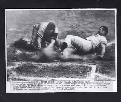 Danny Schell & Del Crandall 1954 Press Photo Philadelphia Phillies Braves • $9.99