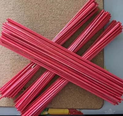 32 Red Wooden Dowels - Art & Craft Sticks Approximately 197 Mm X 2mm -New • £3.49