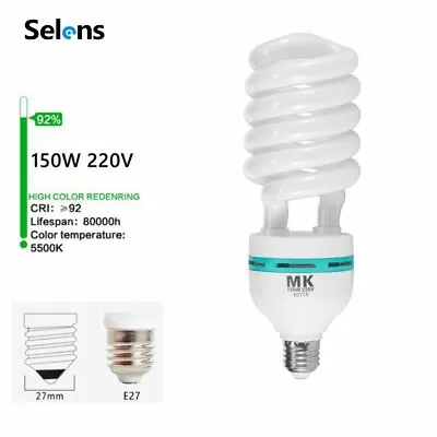 Meking 1Pcs 150W 5500K 220V Daylight Lamp Bulb Energy Saving Bulb E27 CFL Lamp • £14.99