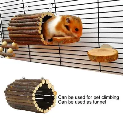 Small Animal Hamster Cage Toy Hanging Tunnel Bridge | Chew Fun For Pets • £6.76