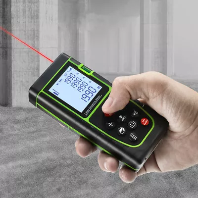 LCD Display Digital Laser Distance Meter Range Finder Measure Tape Diastimeter • £18.89