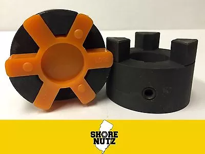 L090 1/2 X 7/8 Flexible 3-Piece L-Jaw Coupling Set With URETHANE Spider JAW • $29.15