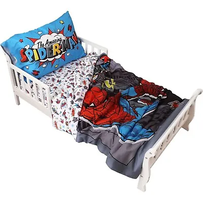 Marvel Spider-Man Comic Toddler Sheet Set For Kids - 3 Piece Bedding Set • $53.99