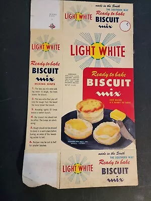 Vintage Light White Biscuit Mix Box Roanoke City Mills Roanoke VA • $7.20