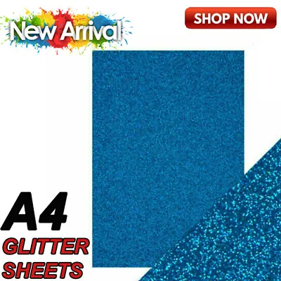 A4 Glitter Card Coloured Premium Quality Low Non Shed 250gsm Crafts Mixe • £39.99