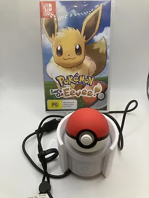 Pokemon Let’s Go Eevee With PokeBall Plus Hori Charge Stand • $139