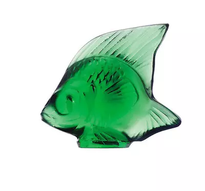 Lalique Crystal (Brand New) Fish Sculpture Colour & Code : EMERALD GREEN 3001000 • £95