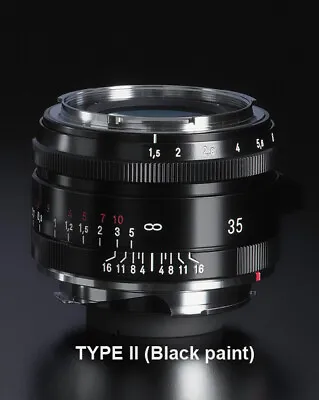 Black Paint VOIGTLANDER USA WARRANTY 35mm F1.5 Type II Asph Nokton Leica M • $799