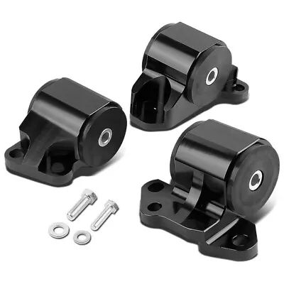 Billet Engine Mount Kit 2 Bolt For Eg Eh/dc D15/d16 B16/b18 Swap Motor Black • $69.69