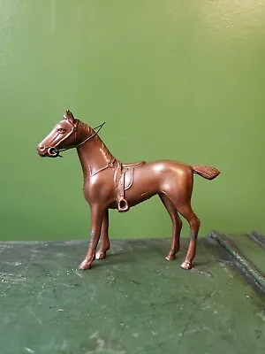 Vintage Painted Metal Standing Horse Statue Figurine Made In USA • $8.90
