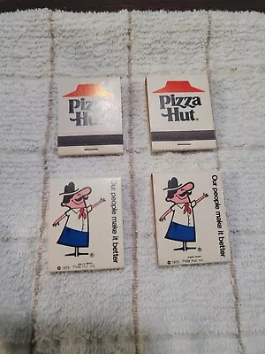 Vintage Restaurants Matchbooks Pizza Hut 1975 New Unused Lot Of (4) Matchbooks • $6.99