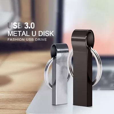 £4.79 • Buy 2TB 1TB 64GB USB 3.0 Flash Drive 128GB Thumb Stick Metal Memory Key Ring Storage