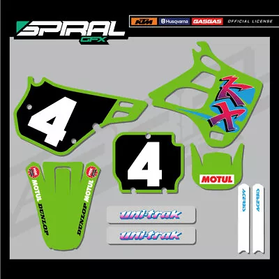 Custom MX Graphics Kit Kawasaki KX 125 1990 Retro Evo Kit SuperEvo • $159.99