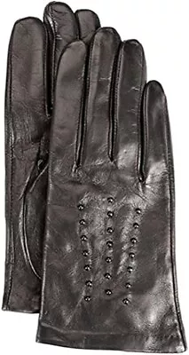 MICHAEL KORS Stud Accented Women Leather Gloves Fleece-Lined Size - Extra Large • $39.99