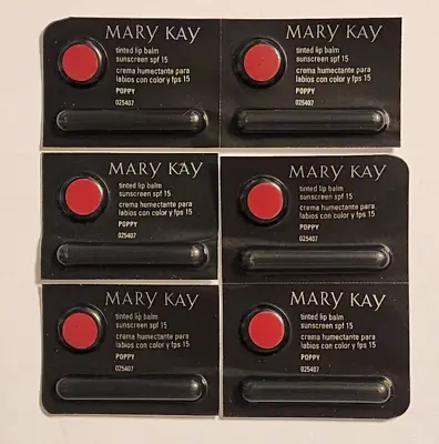 Mary Kay Tinted Lip Balm Samples POPPY - Lot Of 6 - Sunscreen Expired • $3.90