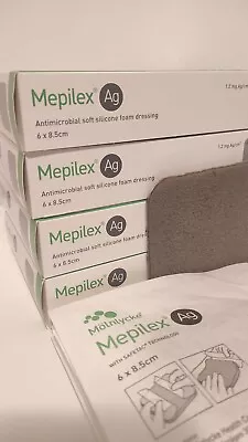 **10 Pcs** Mepilex AG-6 X 8.5 Cm/ 2.40 X 3.34 Antimicrobial Silver Foam Dressing • $38