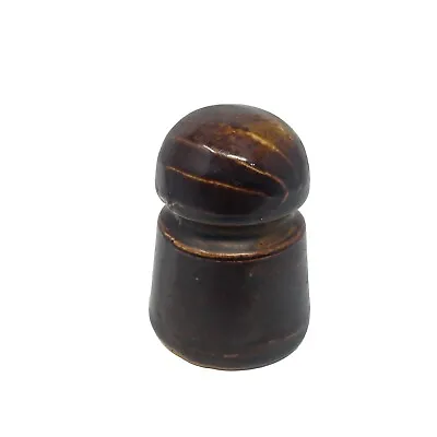 Vintage Porcelain Ceramic Electric Insulator Brown 3  Glazed • $5