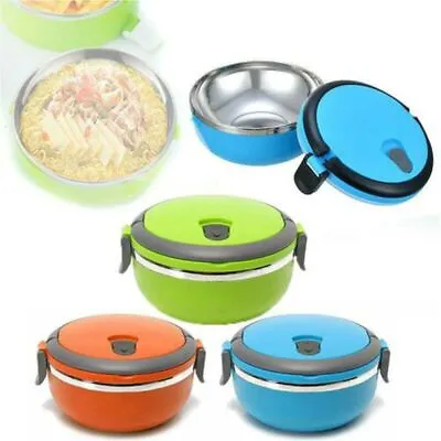 $12.75 • Buy Kids Adult Lunch Box Thermos Vacuum Hot Food Flask Warmer Food Container