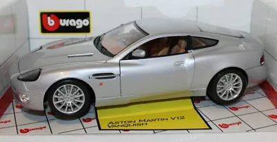 Burago 1/18 Scale Diecast - 34063 - Aston Martin Vanquish - Silver • £79.99