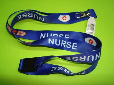 DR Nurse Lanyard In Blue With Bandage & Cap Design Keychain ID Badge Holder • $14.46