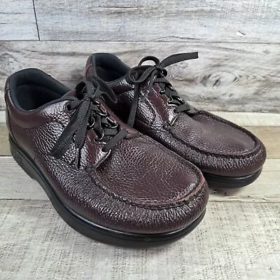 SAS Shoes Bout Time Cordovan Burgundy Leather Comfort Oxfords Mens Size 7.5 WW • $49.98