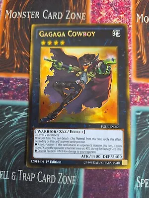 Yu-Gi-Oh! TCG Gagaga Cowboy PGL3-EN067 Gold Rare 1st Edition Near Mint • $6.75