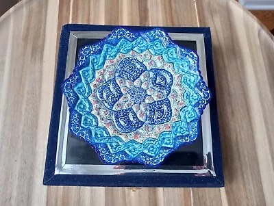 Minakari Persian Art Hand Painted Enamel Wall Plate # Box • $24.99