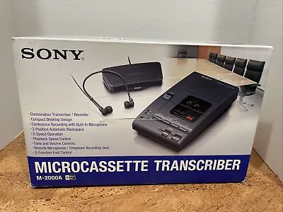 Sony M-2000A Microcassette Transcriber With Foot Pedal B895 M2000A Works Great • $151.99