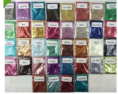 High Quality 36 X 25g Bag Of .008 Fine Glitter For Crafts And Nail Art Glass  • £44.95