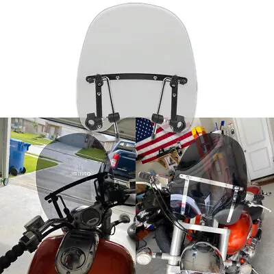 7/8'' 1'' Smoke Motorcycle Windshield Windscreen For Honda VTX1800C 1300C 1300R • $69.34