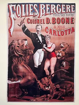 Circus Poster Lion Tamer Art Print Vintage Style Carnival Poster • $14.99