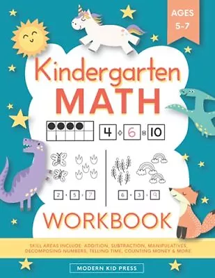 Kindergarten Math Workbook: Kindergarten And 1st Grade Workbook Age 5-7 | Ho... • $4.92