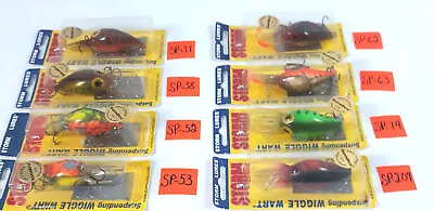 Storm Pre Rapala Wiggle Warts Suspending & Non-suspending Vintage NIB 13 Colors • $74.95