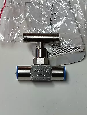 Stainless Steel Needle Valve NV-SS-1/4-HS-180-FXF (10k Psi) PIC Gauge 1/4  Fnpt • $31.96